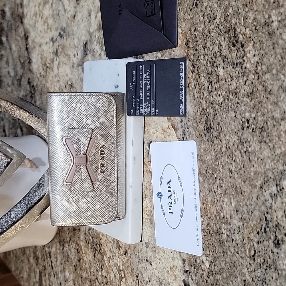 Prada EUC gold metallic key holder - Picture 1 of 7
